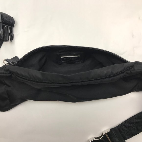 SOLD - Prada Black Waist Pouch Bag Nylon Single Zipper Pocket Fanny Pack - Picture 6 of 9